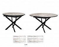 Стол обеденный раскладной Норд-4 (Столешница Фотопечать S-267/Опора Черный)