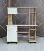 Стол компьютерный Компас-6 (Дуб сонома/Белый)