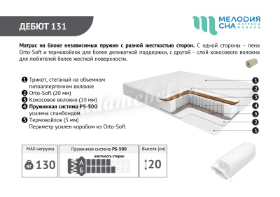 Матрас Дебют-131 900*2000
