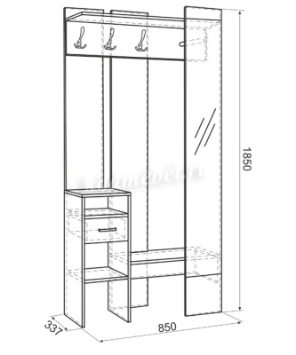 Прихожая Агата (Рамух белый)