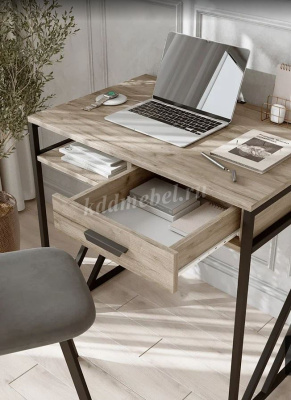 Стол письменный Лорена (Дуб крафт серый/Черный)