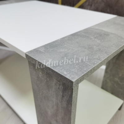 Стол журнальный Аврора (Белый/Ателье светлый)