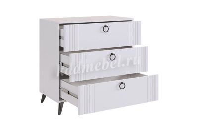 Комод Ева (Белое дерево/Белый матовый)