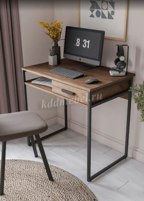 Стол письменный Стелла (Дуб крафт табачный/Черный)