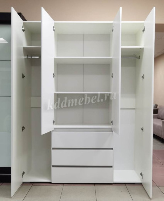 Шкаф распашной Лаванда 1600 (Шагрень белый)