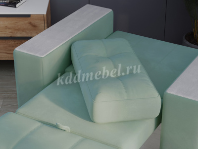 Кресло-кровать Виконт (Мятный/Холст белый)