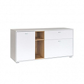 Тумба Бэль 10.91 (Белый премиум/Дуб Крафт золотой)