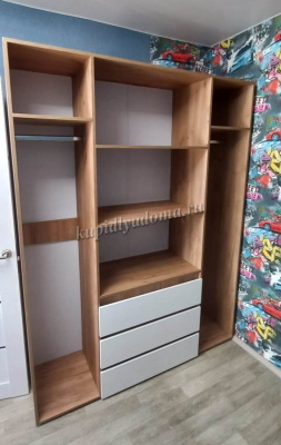 Шкаф распашной Лаванда 1600 (Крафт золотой/Белый) 