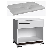 Тумба с мягким сиденьем МТ-30 Модена (Белый/Венге)