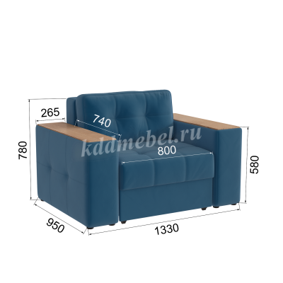 Кресло-кровать Виконт (Атлантида/Дуб канадский)