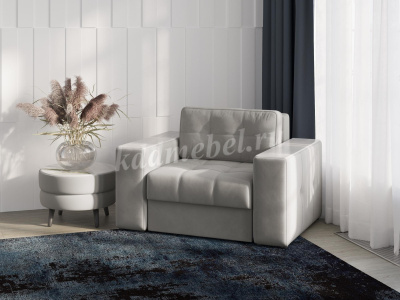 Кресло-кровать Нави (Светло-серый/Холст белый)