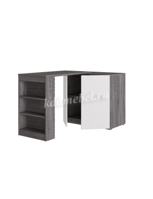 Стол-комод Правый (Черный ясень/Перламутр)