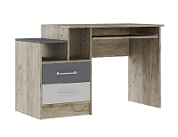 Стол письменный Колибри (Дуб сонома/Ателье светлое/Акрил белый)