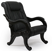 Кресло для отдыха Сенатор Модель 71 (Венге/Экокожа Черный Vegas Lite Black)