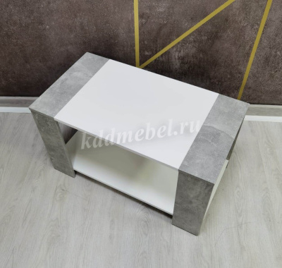 Стол журнальный Аврора (Белый/Ателье светлый)