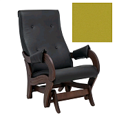 Кресло-маятник Лорд Модель 708 (Орех--эмаль/Ткань велюр Жёлтый Velutto 28)