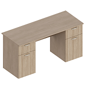 Стол письменный Ева 2-х тумбовый (Тира/Кадена вуд)