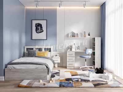 Стол письменный Гранд (Дуб крафт белый)