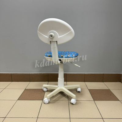 Кресло Логика белый пластик (Ткань KIDS пираты) Распродажа