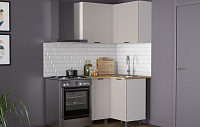 Кухня угловая Венера 1,0*1,0 м ЛДСП (Белый/Кашемир)
