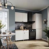 Кухня Ева 1,0 (Белый шагрень)