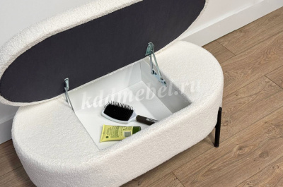 Пуф Барни (Белый плюш)