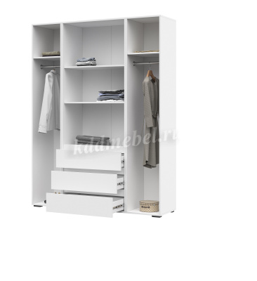 Шкаф распашной Лаванда 1600 (Белый/Крафт золотой)