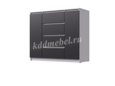 Комод Вега Люкс 2Д-4Я (Белый/Графит)