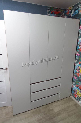 Шкаф распашной Лаванда 1600 (Крафт золотой/Белый) 