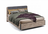 Кровать 1.8 с ортопедическим основанием Стокгольм (Дуб гранж песочный/Железный камень)