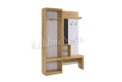 Прихожая Алекс (Дуб крафт золотой/Белое дерево)