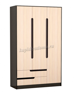 Шкаф 3-х створчатый Гавана (Венге/Дуб молочный)
