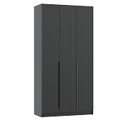Шкаф для одежды 3-х дв. Брандо 67.12 (h 2380) (Диамант серый/Графит МДФ)