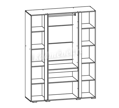 Шкаф распашной  Сура-2 1.5 (Белый)