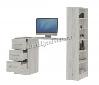 Стол письменный Гранд (Дуб крафт белый)