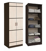 Шкаф платяной бельевой Сакура 2-х створчатый без зеркала (Венге/Лоредо)