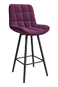 Стул Бруно (Конус барный черный/Велюр Винный) тип 2