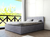 Кровать Рондо 1.6 с ламелями (Светло-серый))