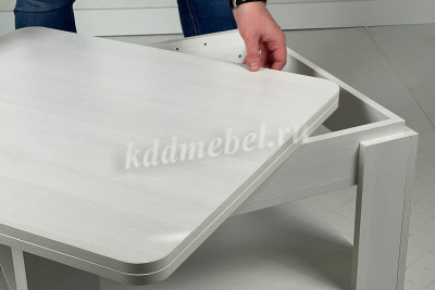 Стол журнальный Адам 1 (Белый рамух) 