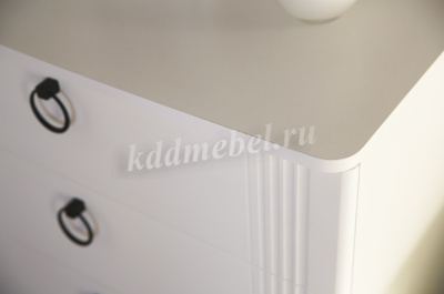 Комод Ева (Белое дерево/Белый матовый)