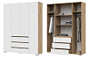 Шкаф распашной Лаванда 1600 (Крафт золотой/Белый) 