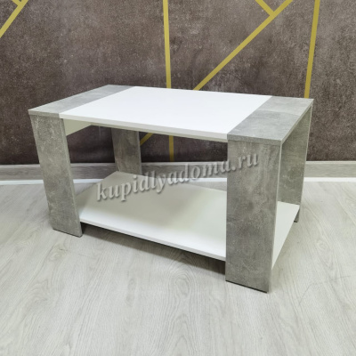Стол журнальный Аврора (Белый/Ателье светлый)