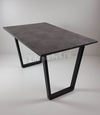 Стол обеденный пластик Мистик (Бетон слюда/Опоры черные)