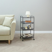 Этажерка Ладья-34КС на колесиках (Графит)