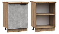 Шкаф нижний ШН 600 1 дверь Кухня Лайн фреза (Лофт Сланец) БЕЗ СТОЛЕШНИЦЫ