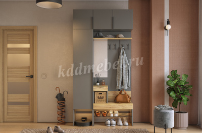 Шкаф 1дв. Баско L400 (Графит)