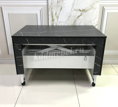 Стол Трансформер-14 (Белый/Камень Пьетра)