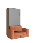 Комплект кровать-шкаф Трансформер 900*2000 (Ясень анкор темный/Темно-серый)