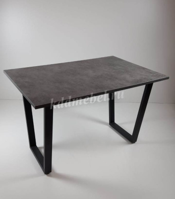Стол обеденный пластик Мистик (Бетон слюда/Опоры черные)