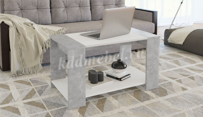 Стол журнальный Аврора (Белый/Ателье светлый)